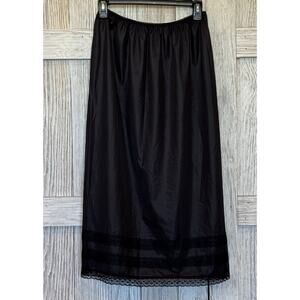 Patricia Lingerie Womens Half Slip Lace Trim Black Large Style 4073